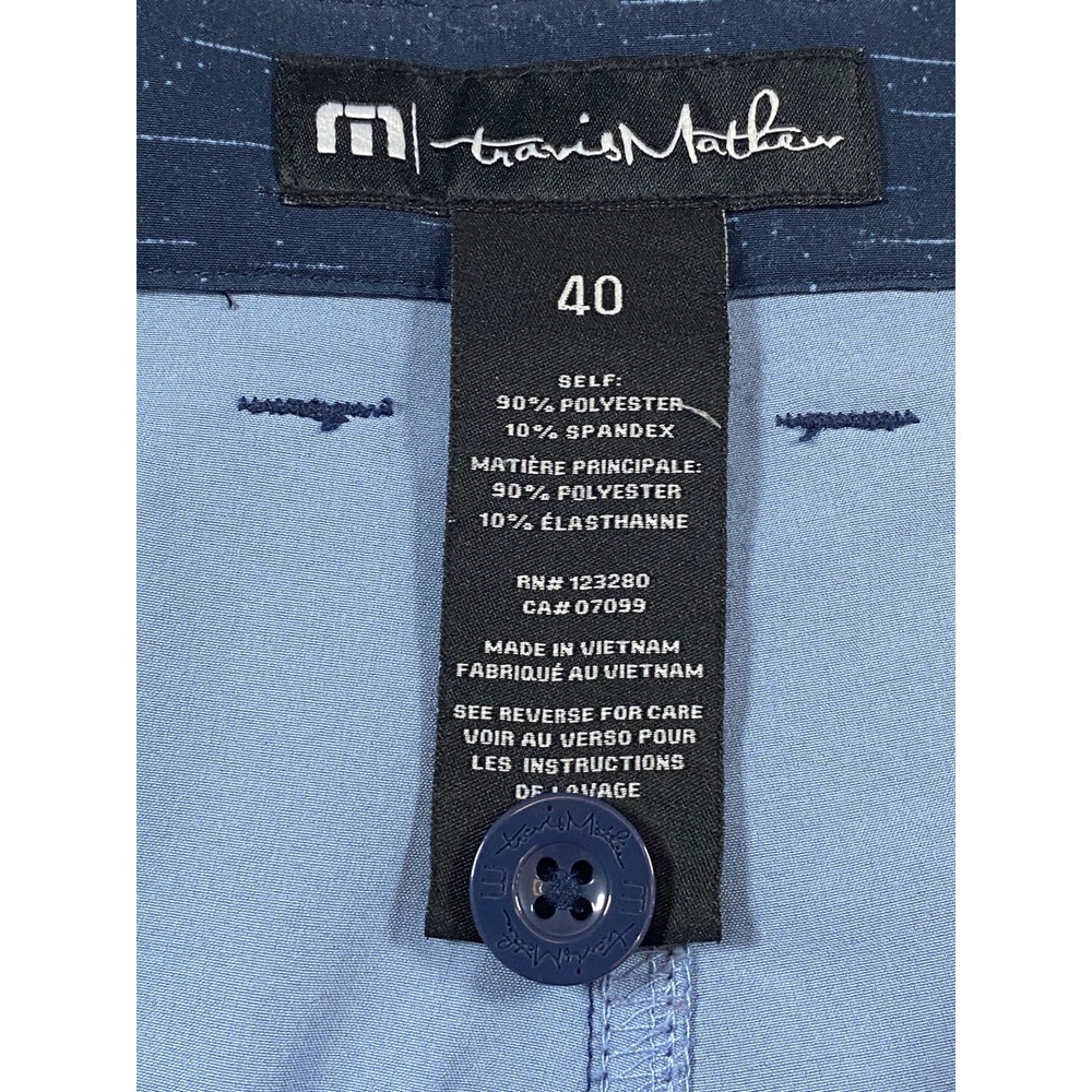 TravisMathew Mens Navy Blue Micro Streak Performance Golf Shorts Size 40 - Picture 5 of 9